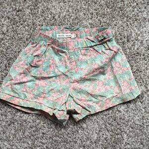 Floral Women's Cargo Shorts - Pink and Green